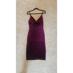 Lulus Scoop Neck Velvet Dress